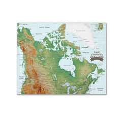 Canada Push Pin Map - Topographic - With 1,000 Pins!