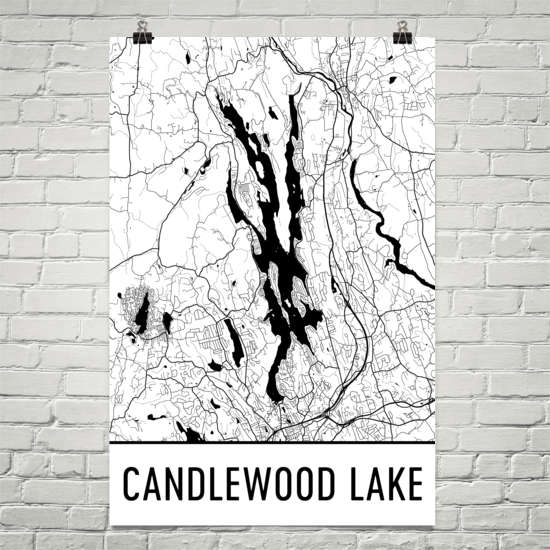 Candlewood Lake CT Art and Maps