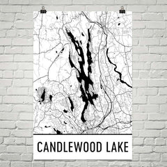 Candlewood Lake CT Art and Maps