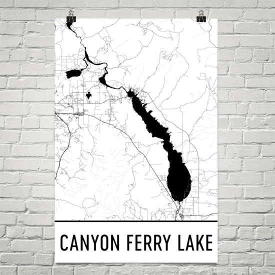 Canyon Ferry Lake MT Art and Maps