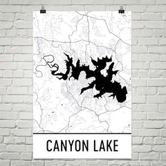 Canyon Lake TX Art and Maps