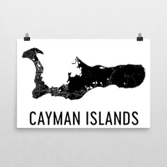 Cayman Wall Map Print - Modern Map Art