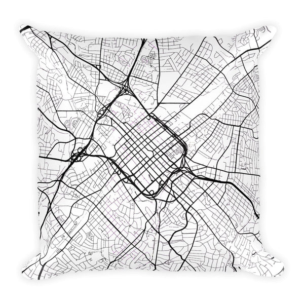 Charlotte Map Pillow – Modern Map Art