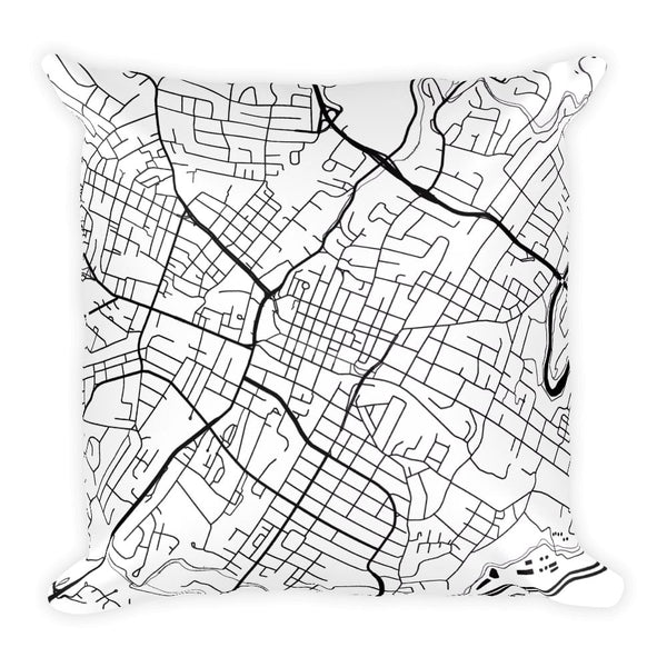 Charlottesville Map Pillow – Modern Map Art