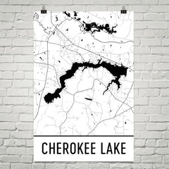 Cherokee Lake TN Art and Maps