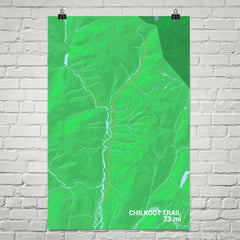 Chilkoot Trail Map Art Prints