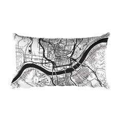 Cincinnati Map Pillow – Modern Map Art
