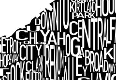 Cleveland Neighborhood Typography Prints – Modern Map Art