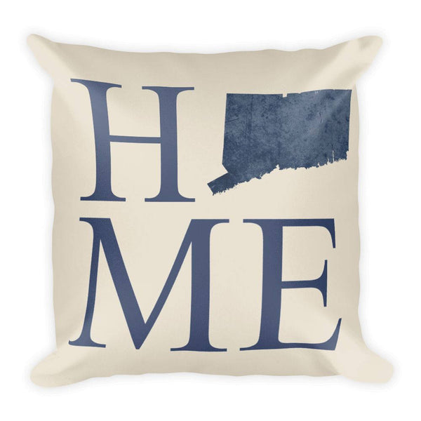 Connecticut Map Pillow – Modern Map Art