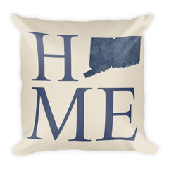 Connecticut Map Pillow – Modern Map Art