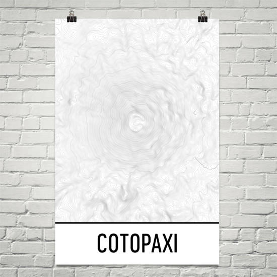 Cotopaxi Topographic Map Art