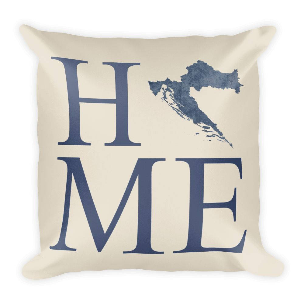 Croatia Map Pillow – Modern Map Art