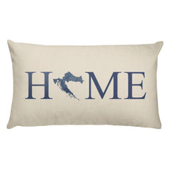 Croatia Map Pillow – Modern Map Art