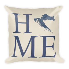 Croatia Map Pillow – Modern Map Art