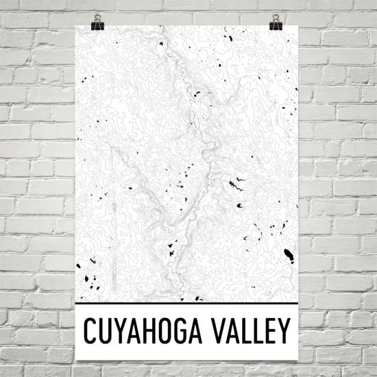 Cuyahoga Valley National Park Topographic Map Art