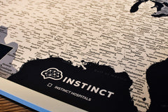 Push Pin Navy Travel Map USA - With 1,000 Pins!