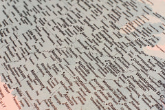 Watercolor United States Push Pin Map With 1,000 Pins