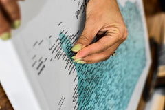 Watercolor United States Push Pin Map With 1,000 Pins