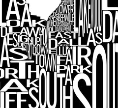 Dallas Neighborhood Typography Prints – Modern Map Art