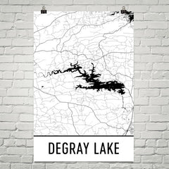 DeGray Lake AR Art and Maps