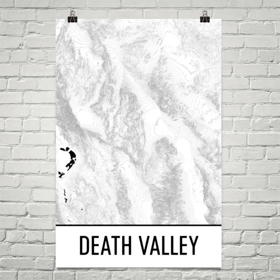 Death Valley National Park Topographic Map Art