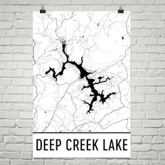 Deep Creek Lake MD Art and Maps
