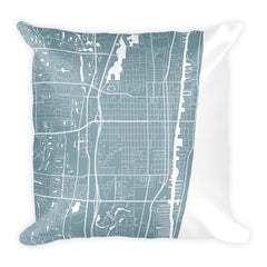 Delray Beach Map Pillow – Modern Map Art