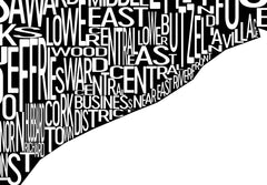 Detroit Neighborhood Typography Prints – Modern Map Art