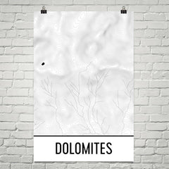 Dolomites Topographic Map Art