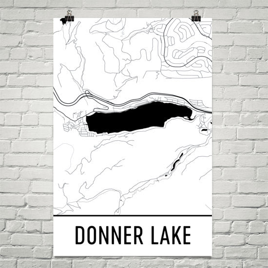 Donner Lake CA Art and Maps