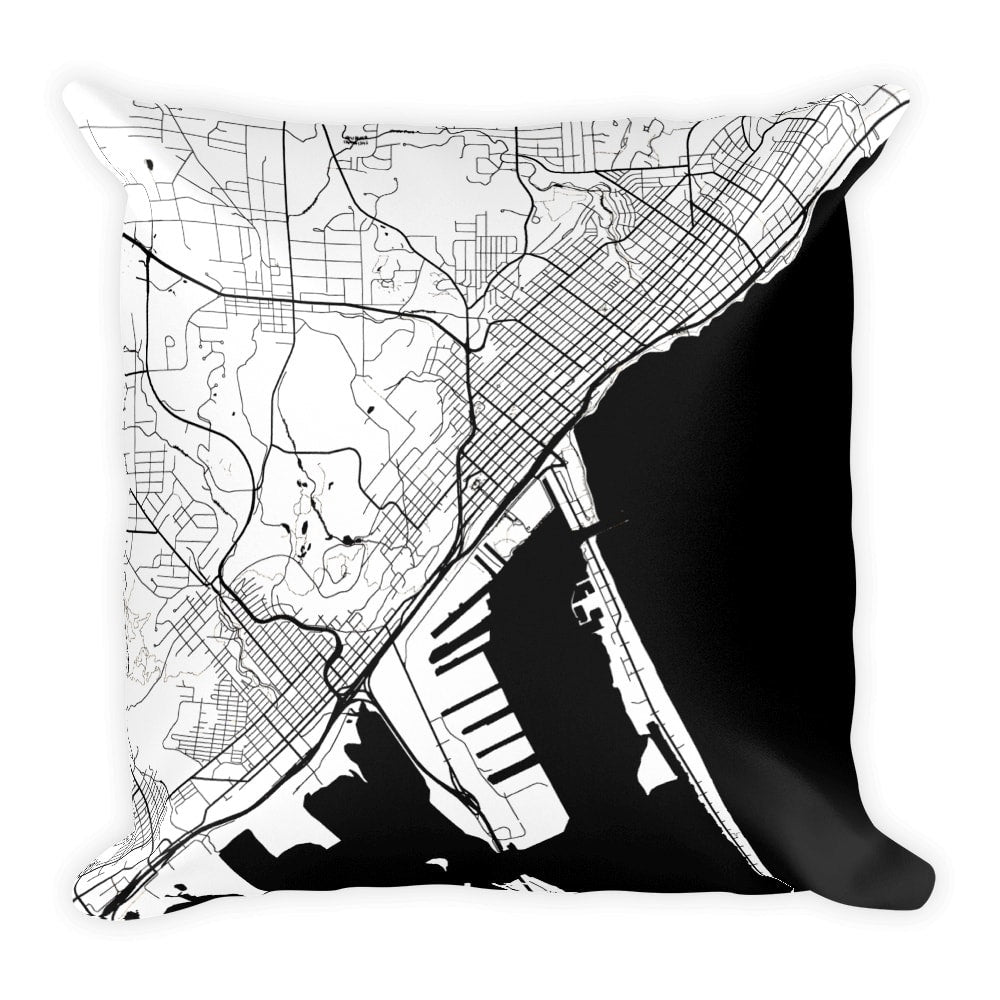 Duluth Map Pillow – Modern Map Art