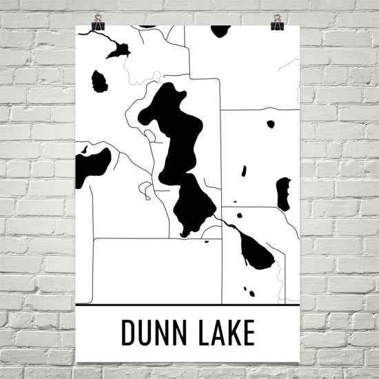 Dunn Lake WI Art and Maps