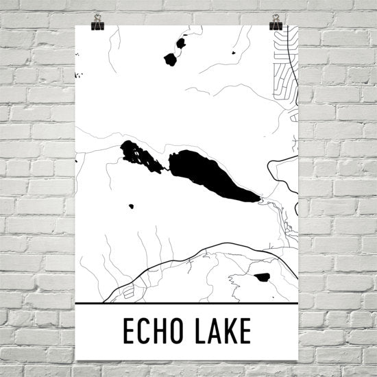 Echo Lake CA Art and Maps
