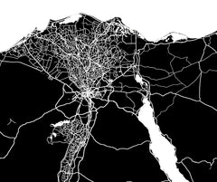 Egypt Wall Map Print - Modern Map Art