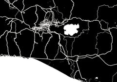 El Salvador Wall Map Print - Modern Map Art