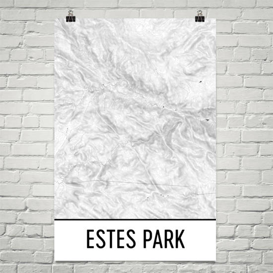 Estes Park Topographic Map Art