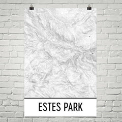 Estes Park Topographic Map Art