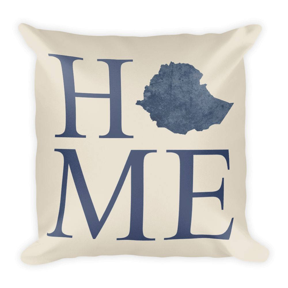 Ethiopia Map Pillow – Modern Map Art