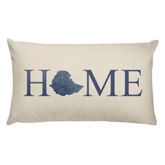 Ethiopia Map Pillow – Modern Map Art
