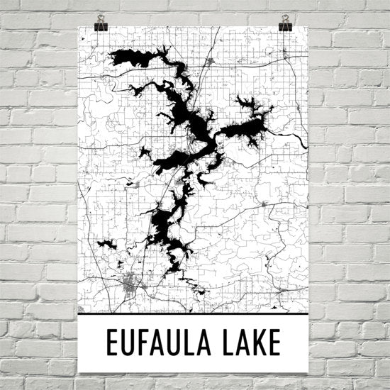 Eufaula Lake OK Art and Maps