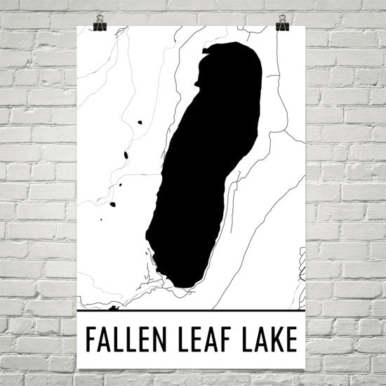 Fallen Leaf Lake CA Art and Maps