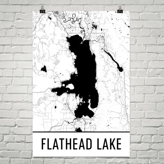 Flathead Lake MT Art and Maps