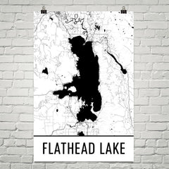 Flathead Lake MT Art and Maps