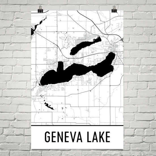 Geneva Lake WI Art and Maps