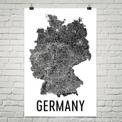 Germany Wall Map Print - Modern Map Art