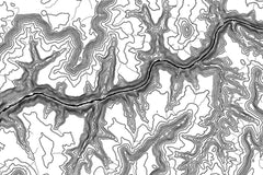 Grand Canyon Map Three Panel Topographic Map Art