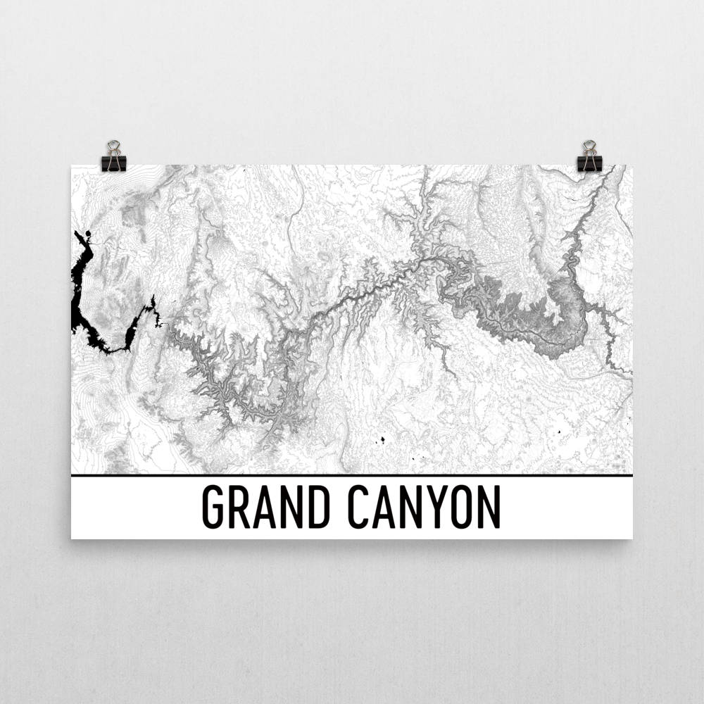 Grand Canyon Topographic Map Art