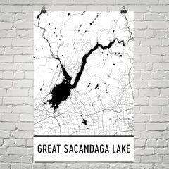 Great Sacandaga Lake NY Art and Maps