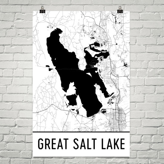 Great Salt Lake UT Art and Maps