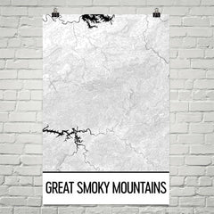 Great Smoky Mountains Topographic Map Art